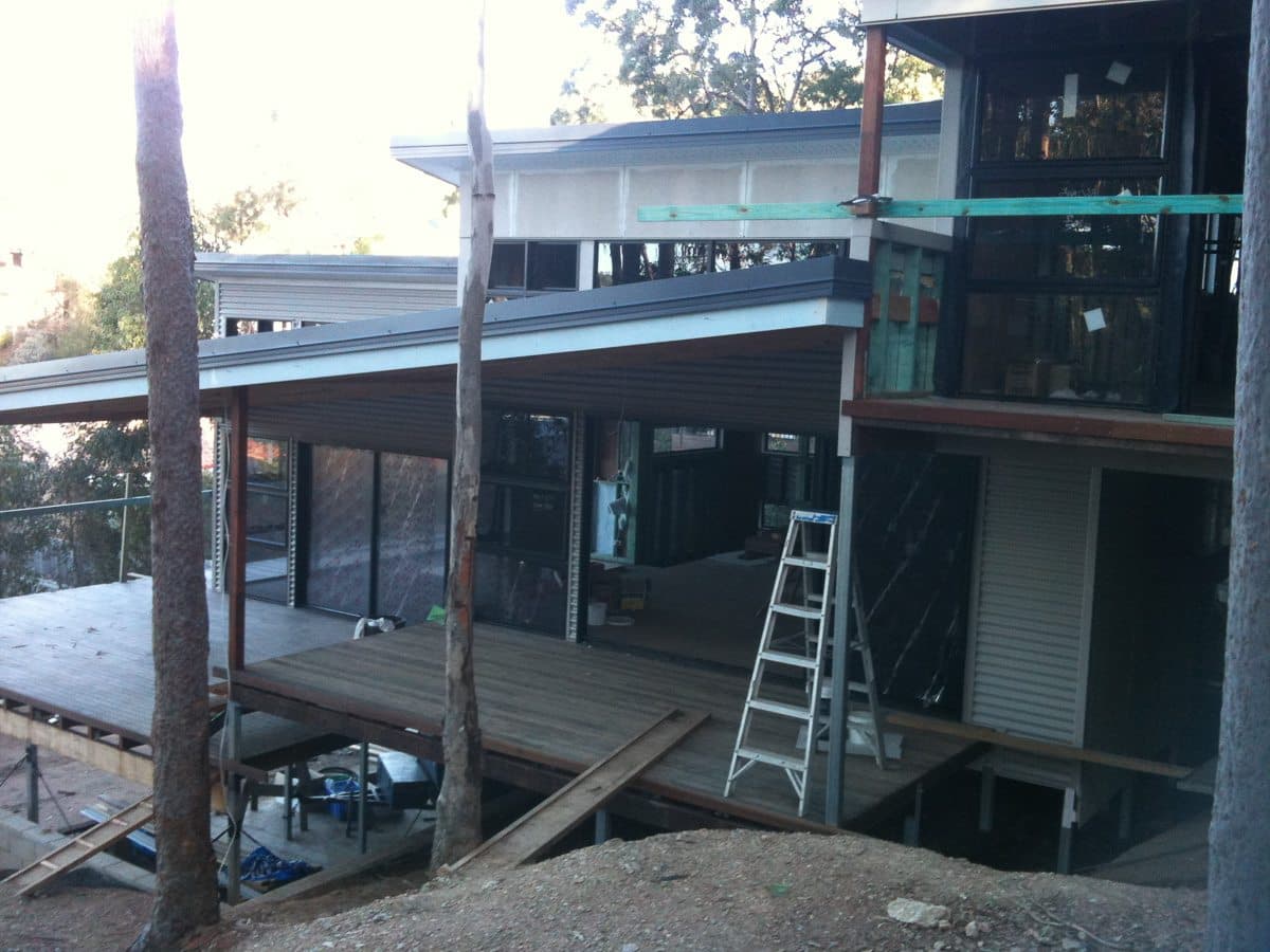 New Home Build Roofs Being Installed