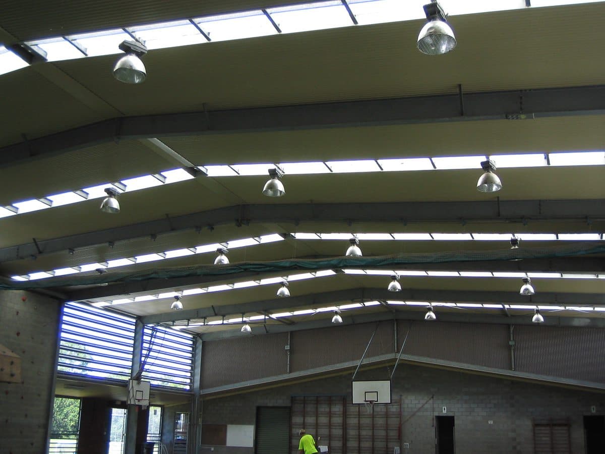Roofing Solutions For Educational Building With Lighting in Place