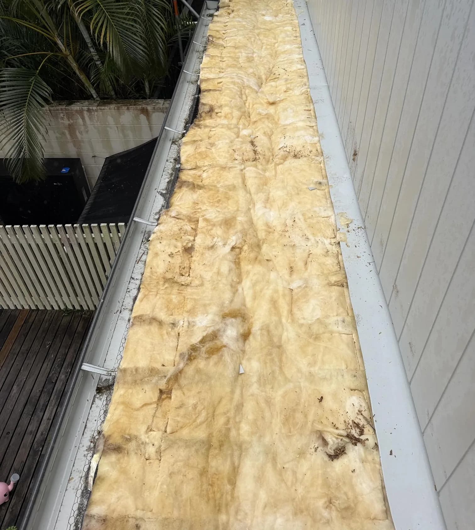 Roof replacement in progress at the Manly project