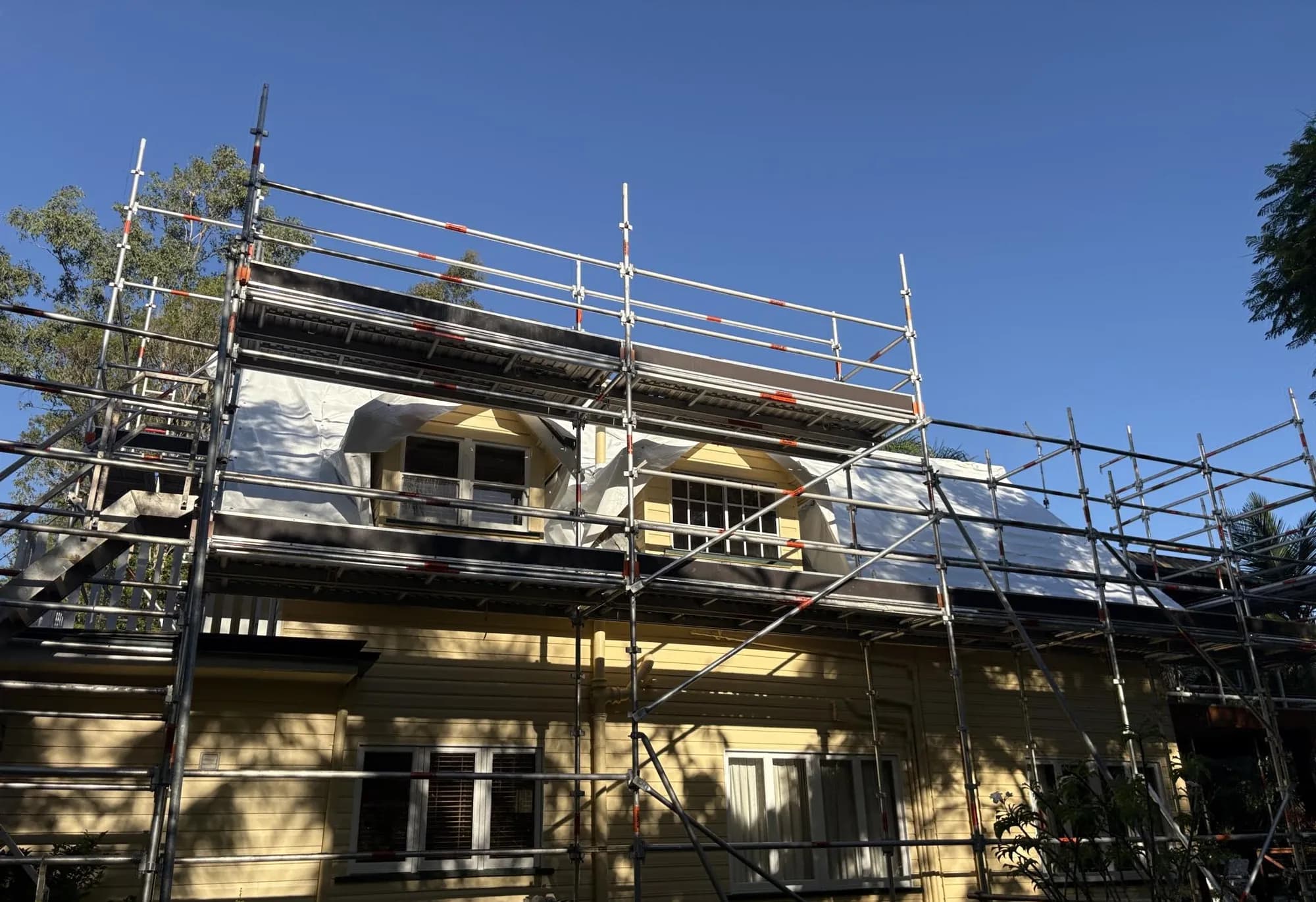 Decromastic tile and dormer roof replacement in progress at Waterford West