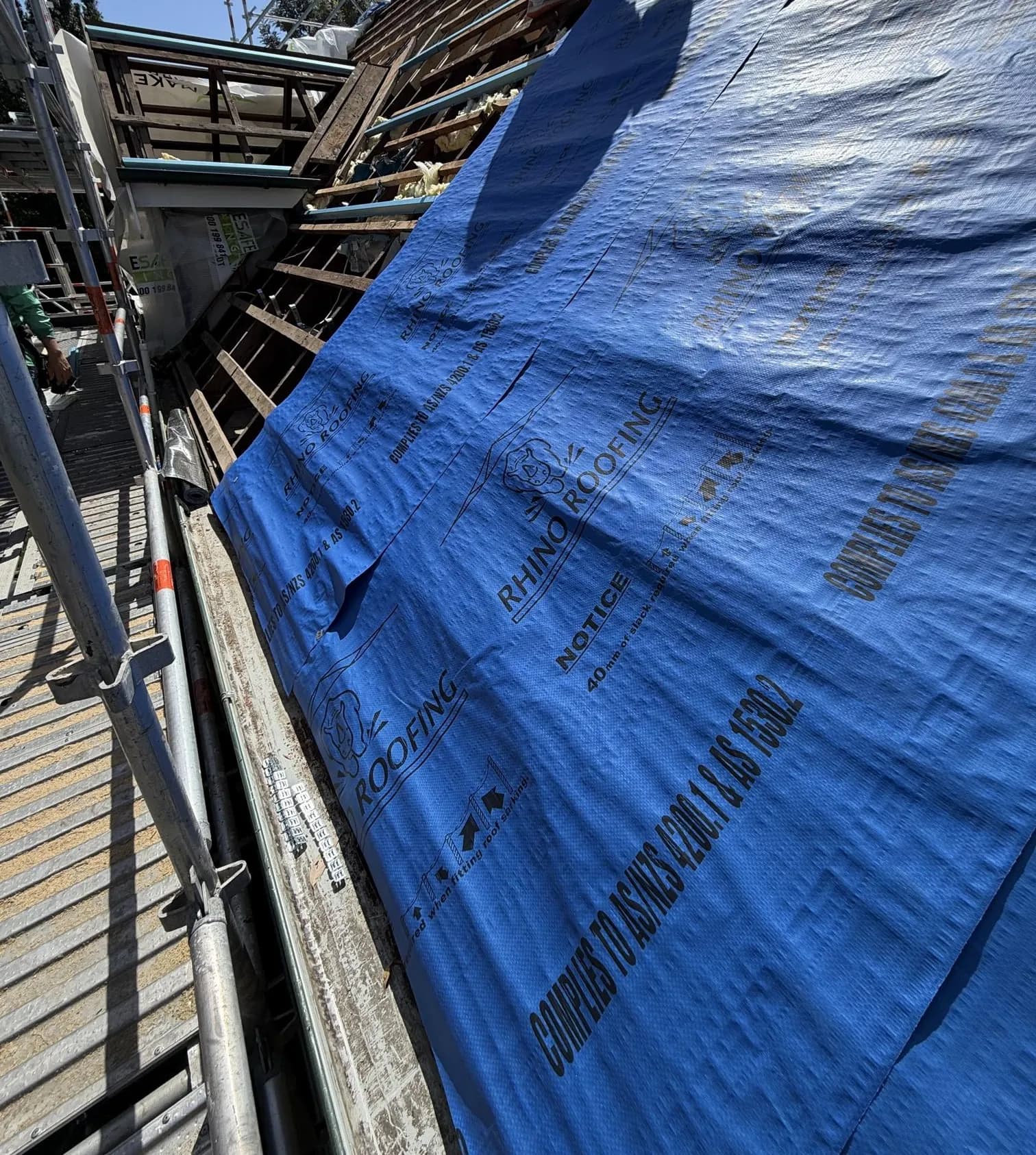 Decromastic tile and dormer roof replacement in progress at Waterford West
